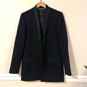 Banana Republic Women’s Black Tuxedo Blazer Jacket Size 6 Sleek Oversized